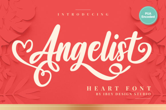 Angelist Heart Typeface for Crafters