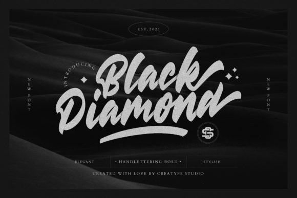 Black Diamond Font for Handmade Branding