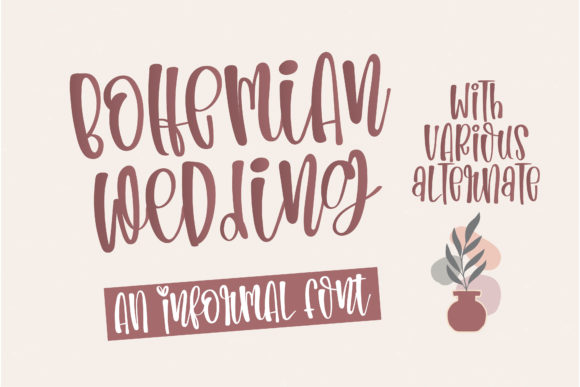 Bohemian Wedding Font for Authentic Branding