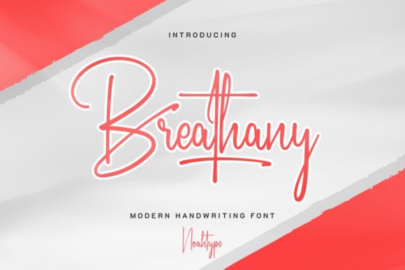 Breathany: A Modern Script Typeface for Editorial Design