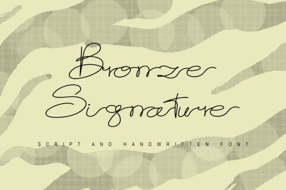 Bronze Signature: A Thin Cursive Font for Makers
