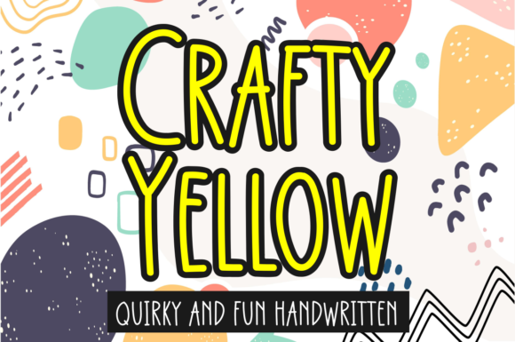 Crafty Yellow Font: A Quirky Handwritten Gem for Designers