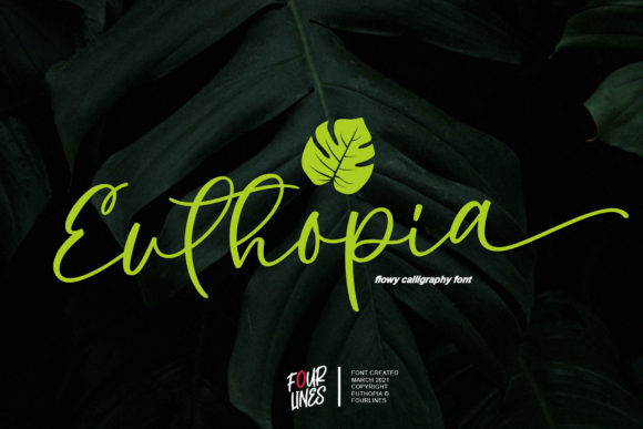 Euthopia: A Flowing Script Handwritten Font for Web Design