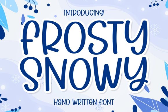 Frosty Snowy Font for Handmade Product Design