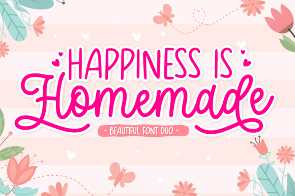 Happiness is Homemade Font for Crafters