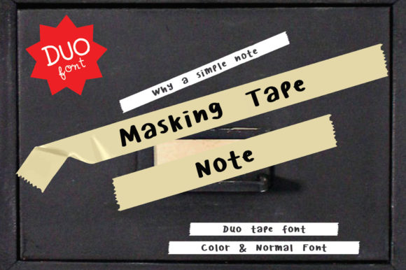 Masking Tape Note: A Handwritten Font Review