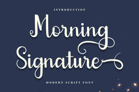 Morning Signature Font for Elegant Branding