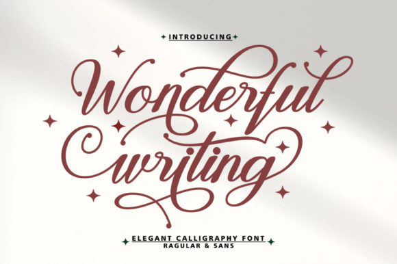 Wonderful Writing Font for Elegant Crafts